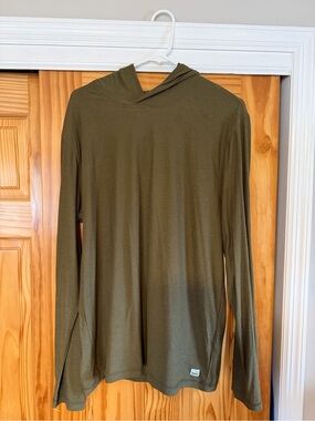 Vuori Olive Green Strato Tech Pullover Hoodie